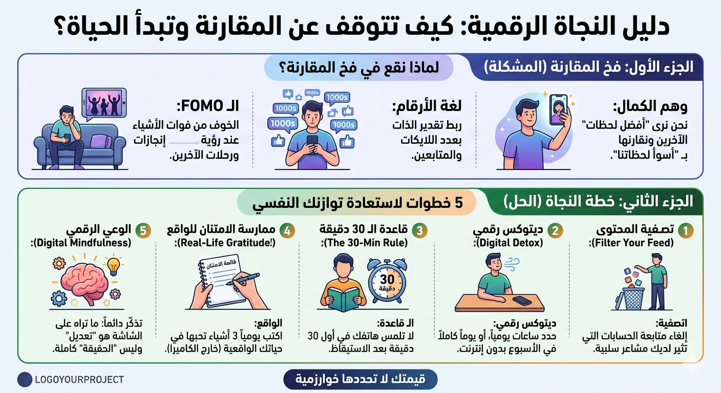 كيف ننجو من المقارنات الرقمية
